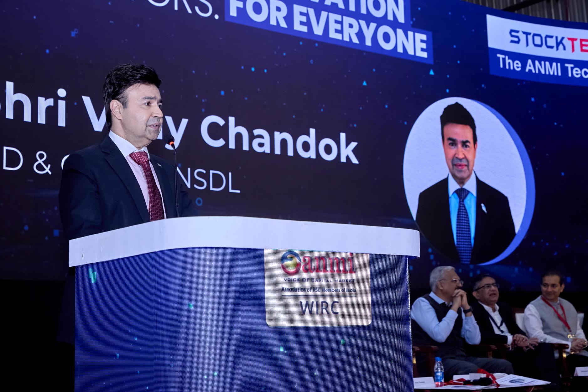 Shri Vijay Chandok, MD & CEO, NSDL, at ANMI’s StockTech 2026 Shri Vijay Chandok, MD & CEO, NSDL, at ANMI’s StockTech 2026
